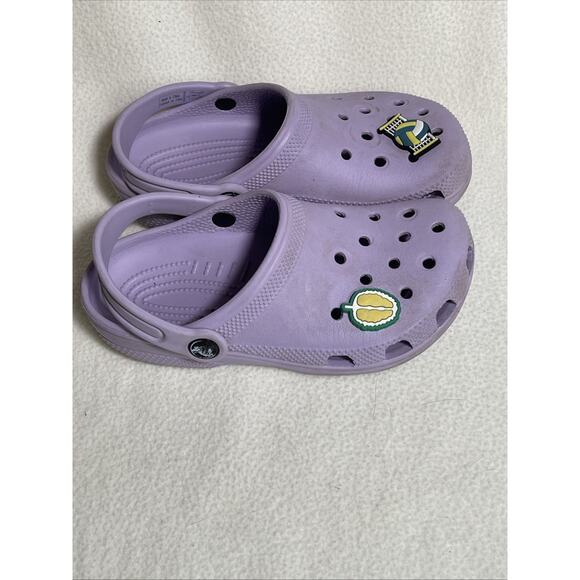 Crocs Classic Clog Closed Toe Purple Slingback Jr 2 - Picture 4 of 5